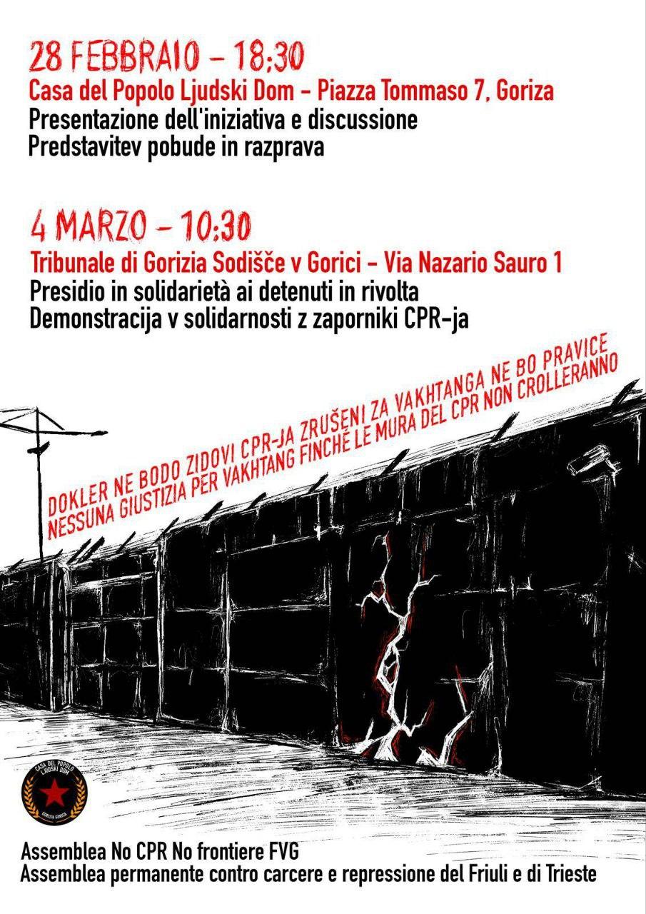 Nessun giustizia per Vakhtang finché le mura del CPR non crolleranno [Iniziative]